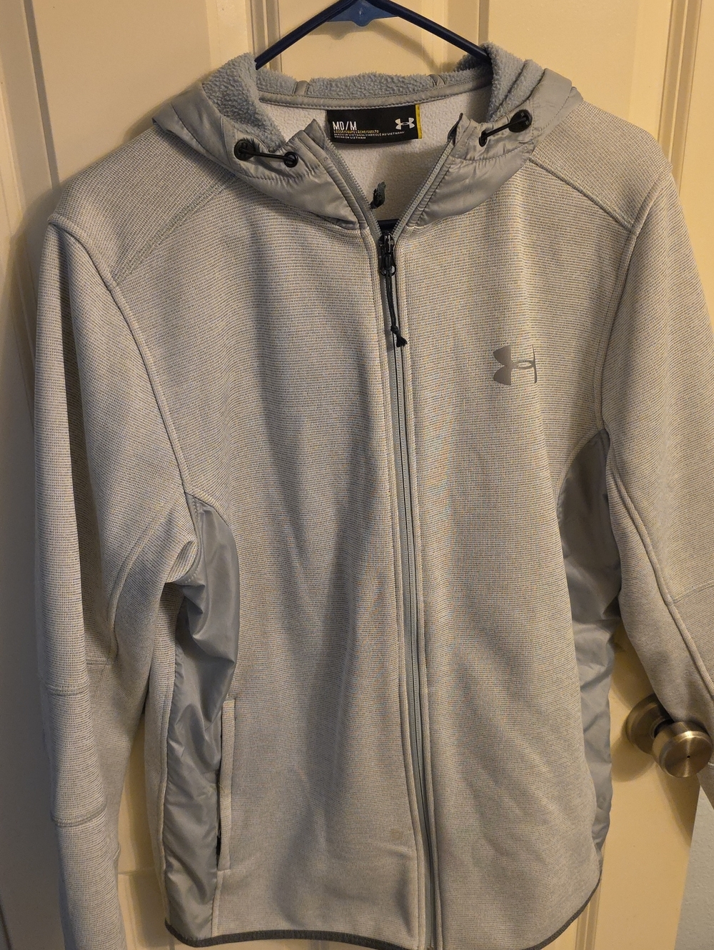 Under Armour Light Gray Hooded Performance Full-Zip Jacket